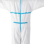 Full Body White Waterproof SMS Disposable Protective Clothing