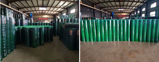 18m Length Green Plastic Coated Wire Fencing Panels Pvc Coated Wire Mesh Rolls