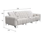 BN Smart Furniture Italian Minimalist Matching Functional Sofa with Electric USB