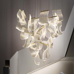 Wholesale Hall Large Staircase Lighting LED Crystal Chandelier for living room hanging hallway lights(WH-NC-55) from china suppliers