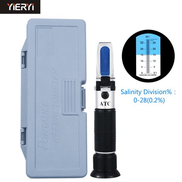 ATC Salt Concentration Meter , 0-28 Food Sodium Chloride Mariculture Optical