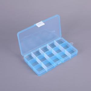 Wholesale 15 Grid Plastic Organizer Box Blue Storage Case for Jewelry Beads from china suppliers