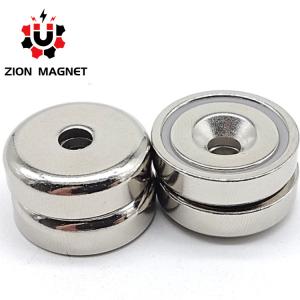 Wholesale Ndfeb Round Magnetic Pot Magnet With Countersunk Magnetic Materials For Manufacturing from china suppliers