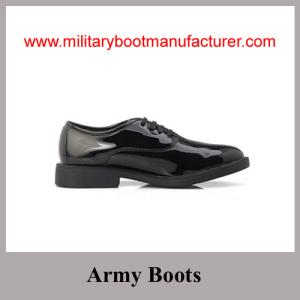 Wholesale Wholesale China Made Glossy Mirror Leather Army Rank Officer Shoes from china suppliers