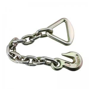 China 5/16 x 18 Heavy Duty Chain with 2 D-Ring 10000 Lbs and Grab Hook Standard Structure on sale