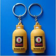 Wholesale Custom 3d Gas Cylinder Bottle Shape Rubber PVC Keychain Key Holder For Advertising Souvenirs from china suppliers