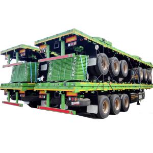 Wholesale 12m Flatbed Truck Trailer 12R22.5 Flatbed Semi Snowrunner FUWA from china suppliers