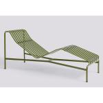 Outdoor Metal Chaise Lounger and Side Table Set for Relaxation L164.5 x W65.5 x