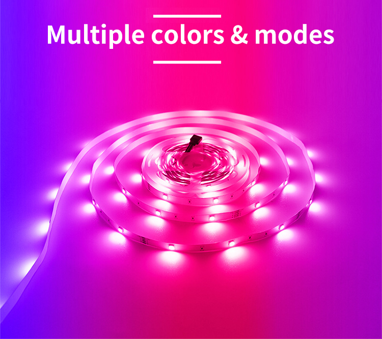 5V RGB SMD 5050 LED Strip Light Set With 3 Keys Remote Control Support Dimmer IP20
