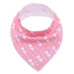 Unisex Baby Plain White Organic Cotton Bandana Bibs For Teething