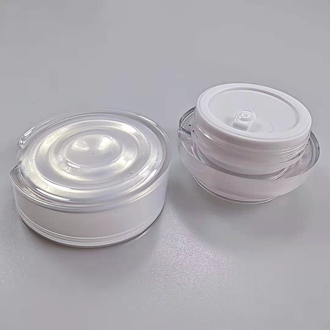 Round Acrylic Jar 30g 50g for Lotion Packaging Sealing Type Screw Cap