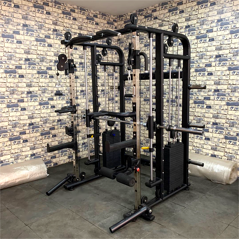 Home Workout Training Equipment Chest Leg Curl Press Smith Machine Attachment With Squat Power Rack