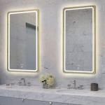 Waterproof Bathroom Hardware Sets , Anti Fog Smart LED Bathroom Mirror Dimmer
