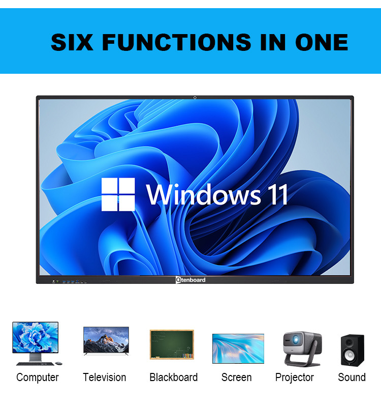 Qtenboard LCD Interactive Board Touch Screen Whiteboard Interactive Touch Panel