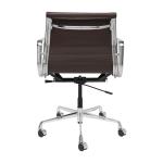 Dark Brown Luxury Executive Office Chair With Fixed Armrest / Nylon Caster