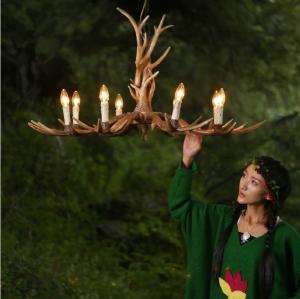 Wholesale Countryside Deer Antler Chandelier For Farmhouse Warehouse Lighting Fixtures (WH-AC-31） from china suppliers