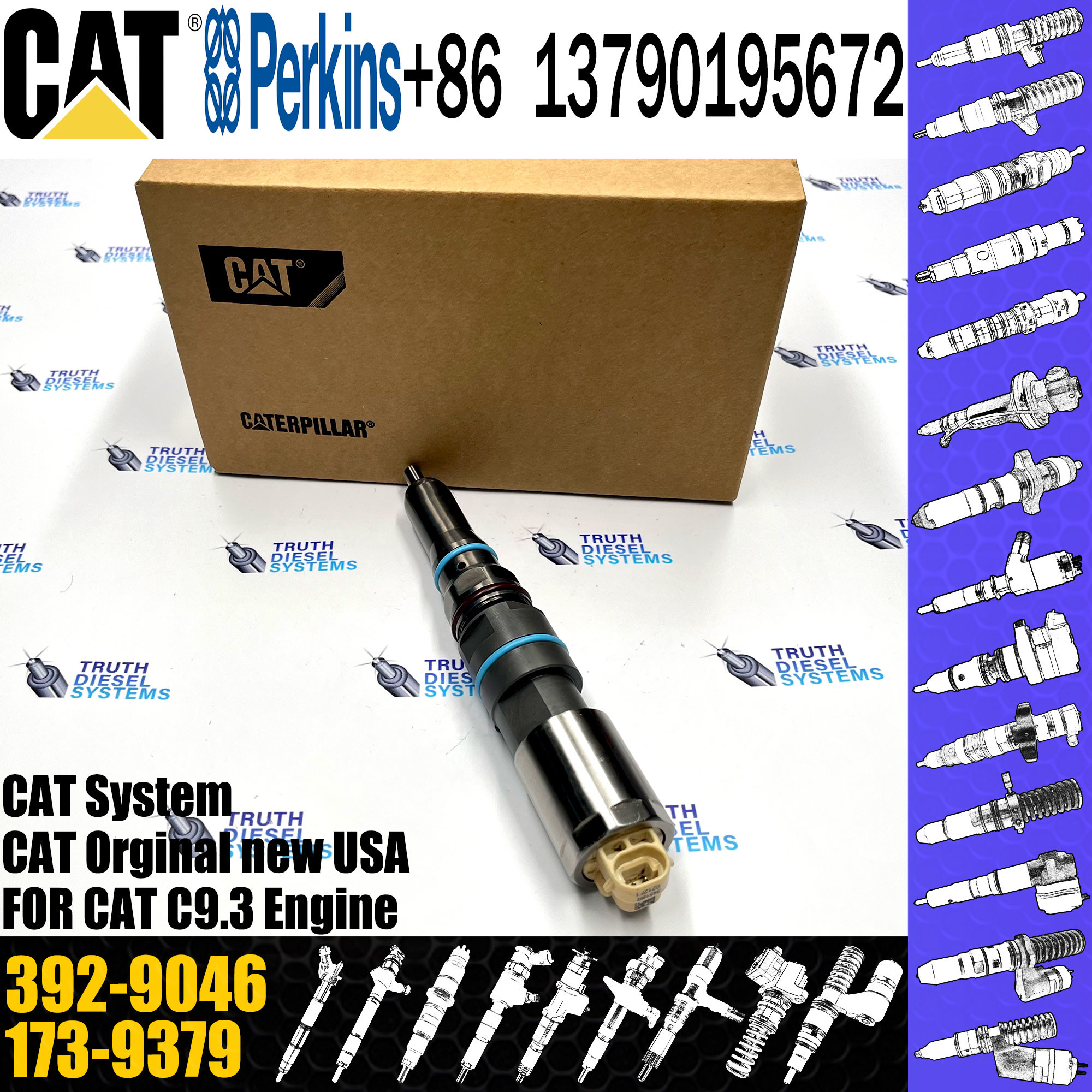392-9046 Engine Fuel Injector Common Rail Diesel Fuel Injector 3929046 324-5467 3245467