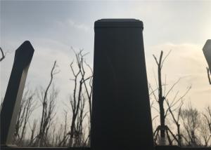 Wholesale Crimped Spear Stain Black Powder Security Garrison Fencing Panels from china suppliers