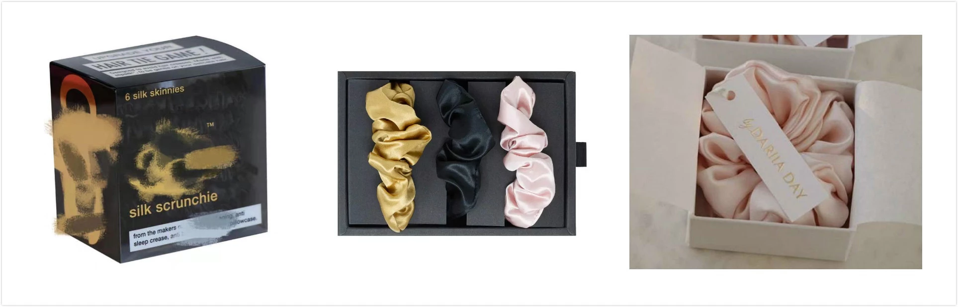 Double Side 25mm Mulberry Silk Scrunchies For Hair Private Logo