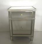 Popular Silver Mirrored Bedside Tables , Durable Mirrored Dresser And Nightstand