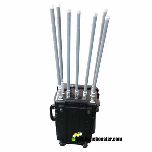 7 Antennas 350w High Power Luggage Portable Vehicle Mounted Jammer Blocker