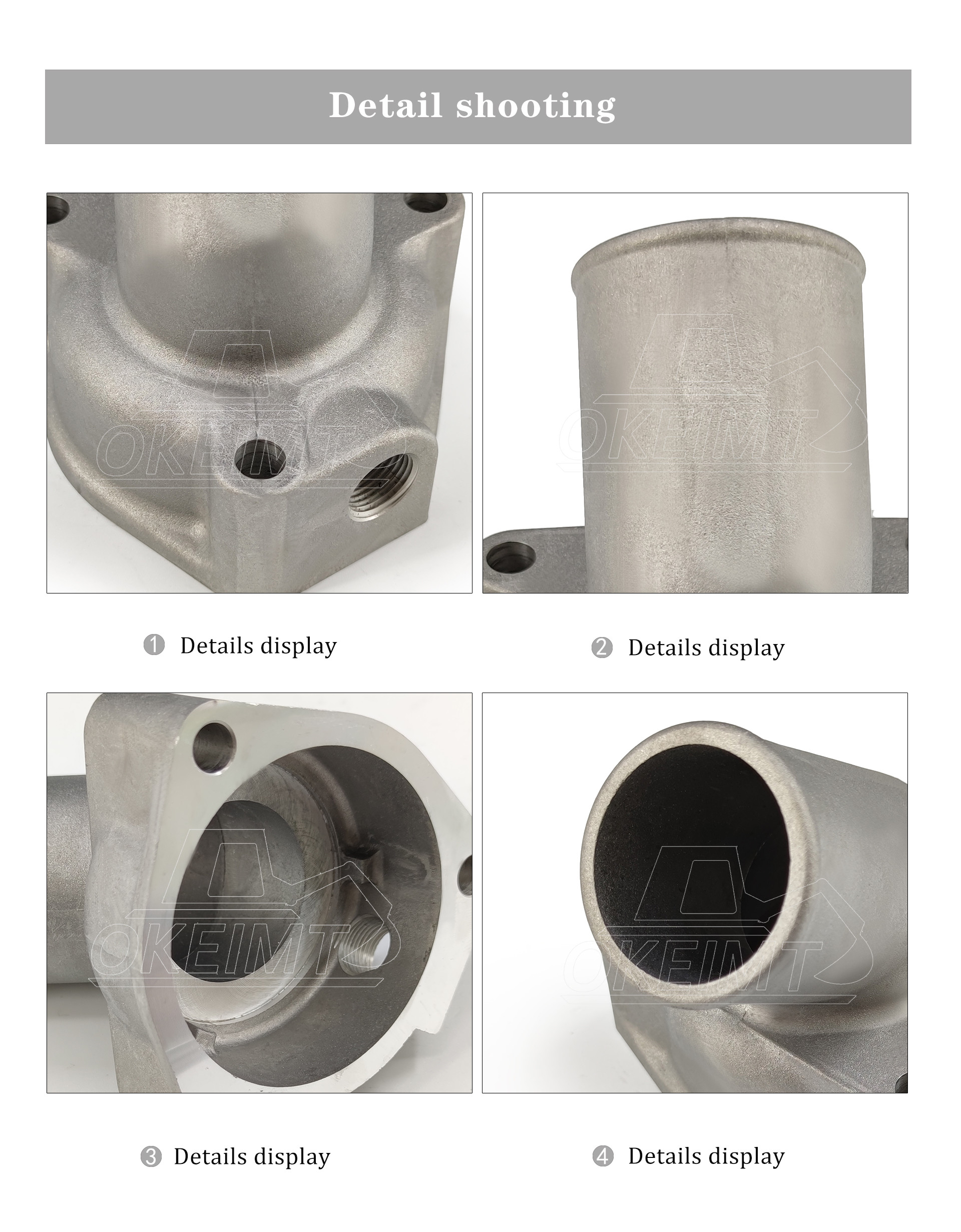 OKEIMT Engine Thermostat Housing Cover Water Outlet S6K-45
