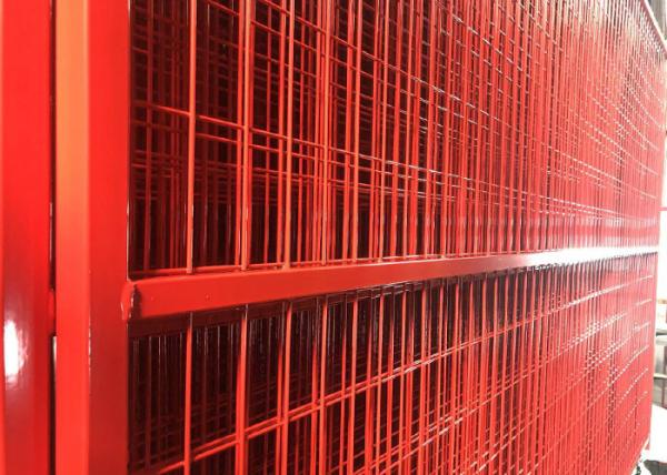PVC Coated Temporary Outdoor Fence , Standard Size Temporary Construction Fence