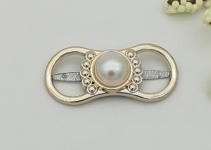 Wholesale Pearl Clip On Shoe Ornaments Dance Shoe Buckles Environmental Plated Hardwearing from china suppliers