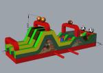 Funny Soccer Blow Up Obstacle Course Moon Bounce Customized For Party
