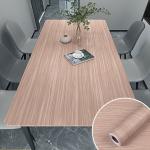Geometric Textured Embossed Wood Grain Self-Adhesive Vinyl Wallpaper for