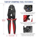 Black 10-20 AWG Wire Crimper Tool Insulated Nylon Multipurpose