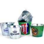 Round Metal Tin Can Offset Printing Metal Paint Pail 0.23mm Thickness