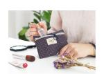 600D Polyester Travel Cosmetic Bags Multicolored Large Capacity With Zipper