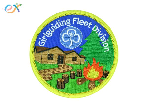 Girl Guiding Division Iron On Embroidered Patches Logo Customized For Clothing