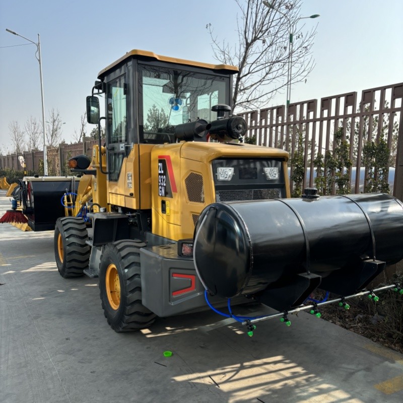 Front Mounted Sweeper Loader Machine Strong Power Four-Wheel Drive
