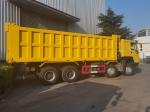 Sinotruk Howo Tipper Dump Truck 12 Wheels 400Hp 8 × 4 Mining RHD Yellow