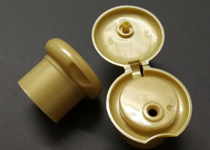 Mushroom Style Recyclable Flip Top Lid Gold Color Out Diameter 27 . 4MM