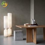 Modern Nordic Design White Silk Floor Lamp LED Dimming Fabric Floor Lamp Hotel
