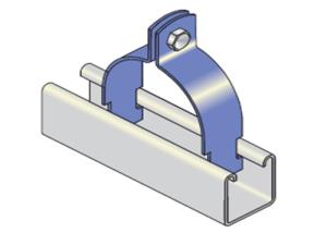 Wholesale Two Piece Narrow Space Strut Pipe Clamps 1.5mm Thickness from china suppliers
