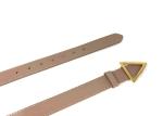 Elegant Ladies 2.8cm Triangle Buckle Leather Belt