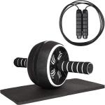 Custom High Quality Gym Workout Equipment Black TPR Material Ab Roller With Knee