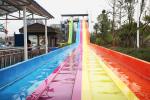 Commercial FRP Fiberglass Rainbow Water Slides customized SGS ISO9001