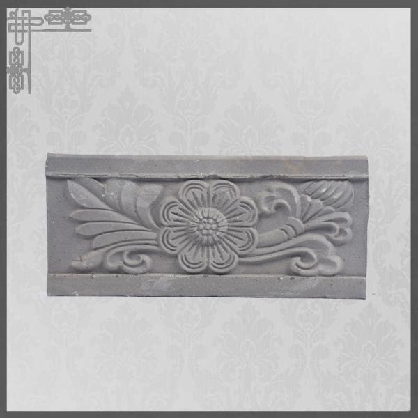 Antique Roof Decorative Ridge Tile Grey Clay Material For Traditional Chinese