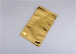 Gold Color Resealable Aluminum Foil Bags , Food Packaging Aluminum Foil Sachet