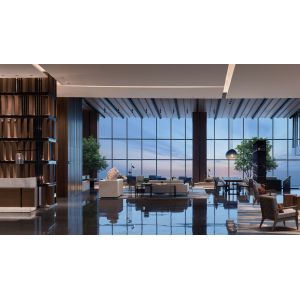 Buy cheap Restaurant Hospitality Hotel Lobby Reception Desk Custom Hotel Lobby Furniture from wholesalers