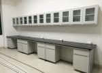 Steel / Wood Frame School Lab Furniture Workbench Equipment With Silent Sliding