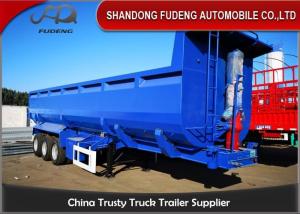 Wholesale 50 Tons Square Shape Semi Dump Truck Customized Transport Heavy Stone from china suppliers