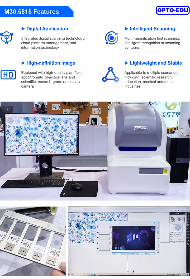 OPTO-EDU M30.5815 Full Auto Microscope Slide Scanner 5 Slides