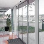 Black Grey Folding Aluminum Sliding Door Hotel Office