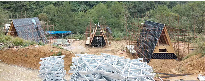 Australia Standard Light Steel Prefabricated Triangle Building With WPC Board Wall